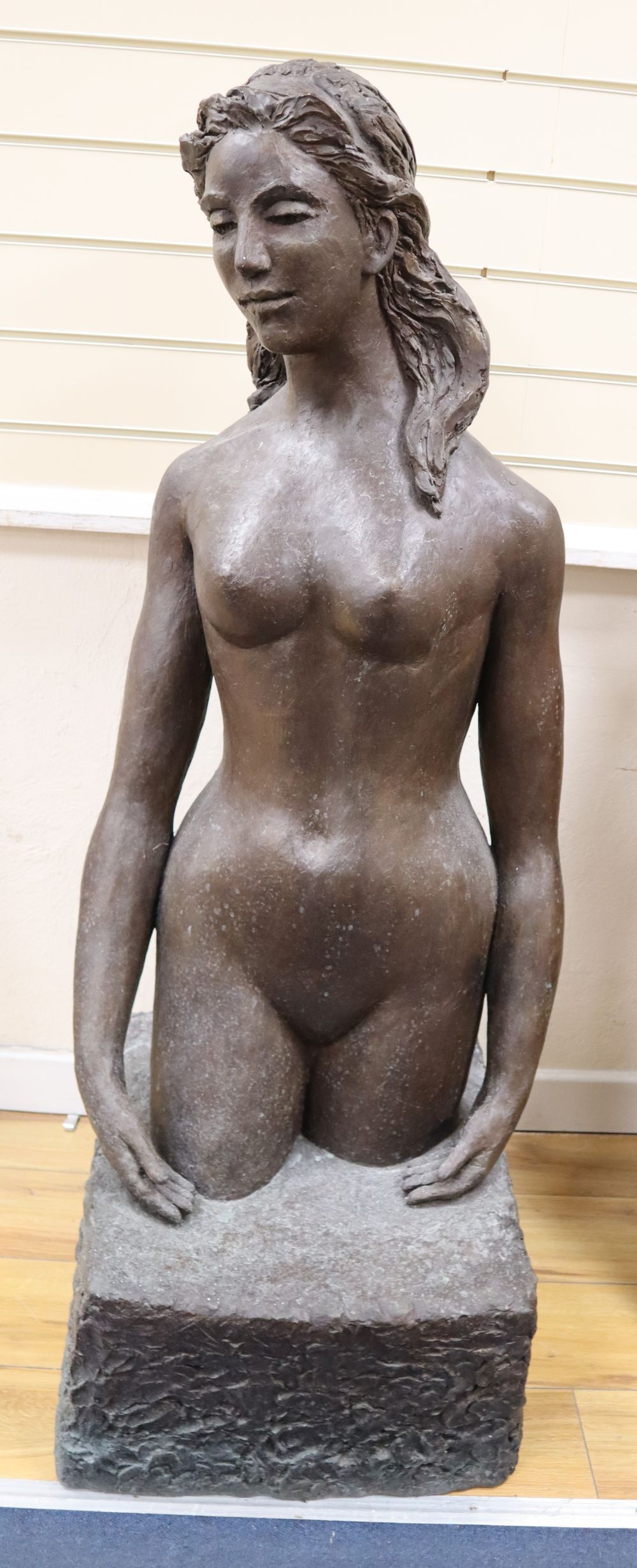 A large contemporary resin nude female, 130cm